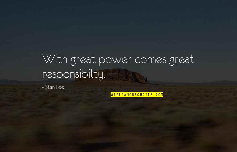 Subaru Price Quotes By Stan Lee: With great power comes great responsibilty.