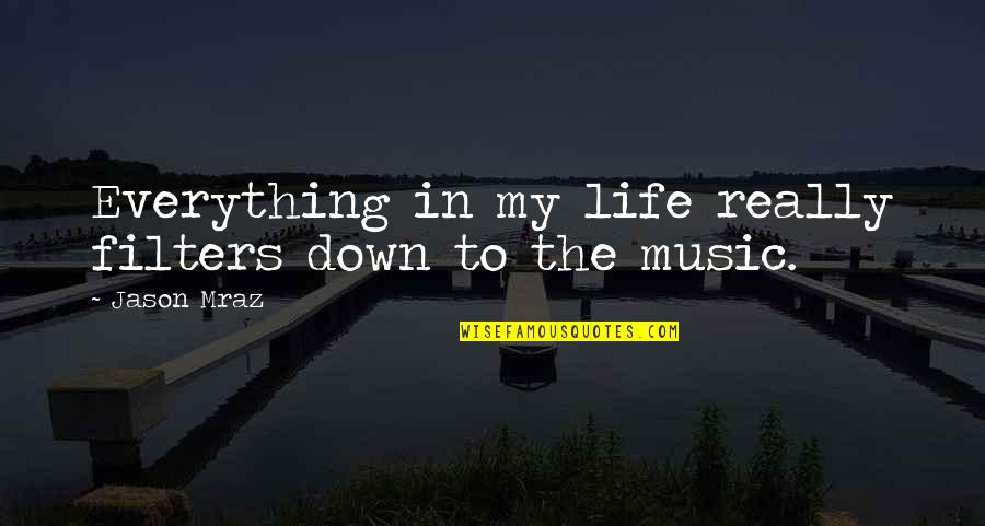 Subcontracting Agreement Quotes By Jason Mraz: Everything in my life really filters down to