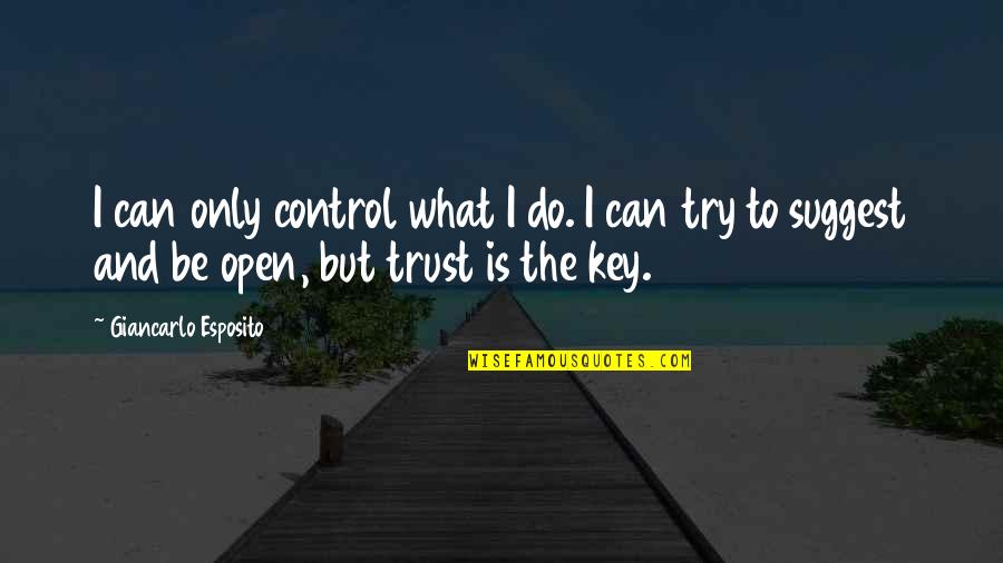 Subira Mitimingi Quotes By Giancarlo Esposito: I can only control what I do. I