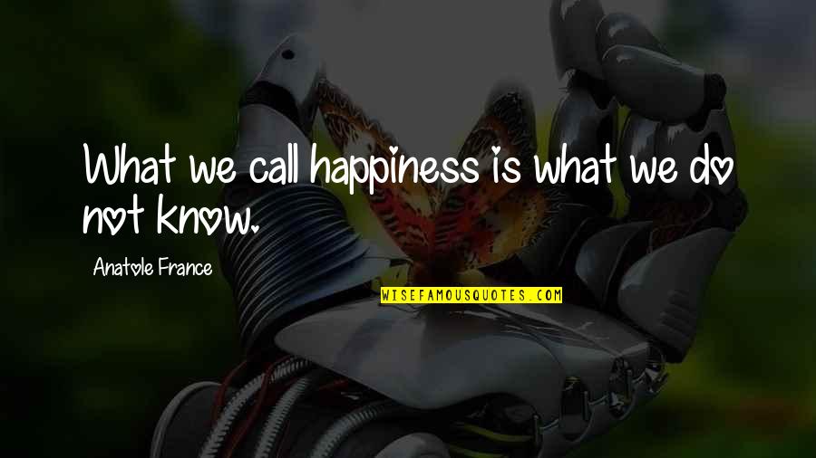 Subjugator Build Quotes By Anatole France: What we call happiness is what we do