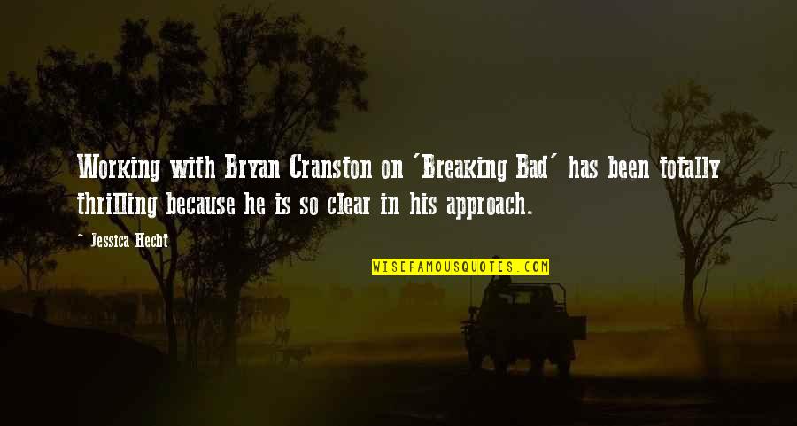Sublimated Hockey Quotes By Jessica Hecht: Working with Bryan Cranston on 'Breaking Bad' has Sublimated Hockey Quotes By Jessica Hecht: Working with Bryan Cranston on 'Breaking Bad' has