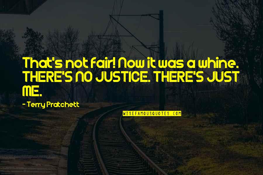 Sublimity Insurance Quotes By Terry Pratchett: That's not fair! Now it was a whine.