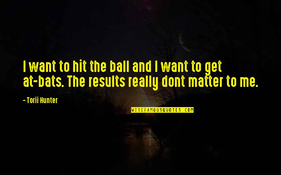 Submarine Sayings Quotes By Torii Hunter: I want to hit the ball and I