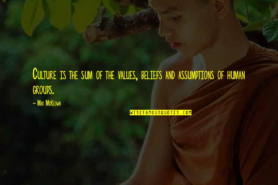 Subsidium Houston Quotes By Max McKeown: Culture is the sum of the values, beliefs