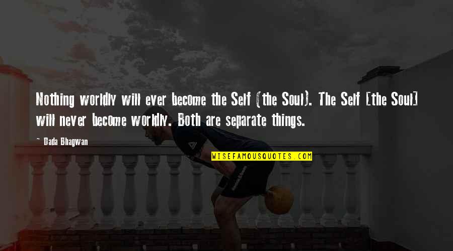 Subtopic Synonym Quotes By Dada Bhagwan: Nothing worldly will ever become the Self (the