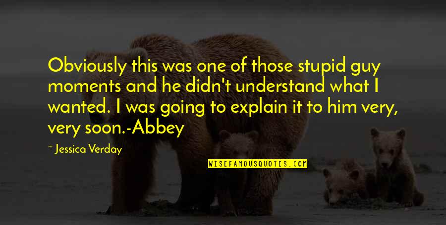Suburban Sprawl Quotes By Jessica Verday: Obviously this was one of those stupid guy