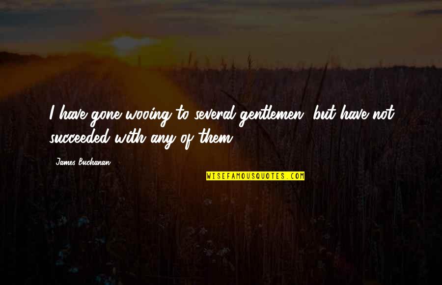 Succeeded Quotes By James Buchanan: I have gone wooing to several gentlemen, but