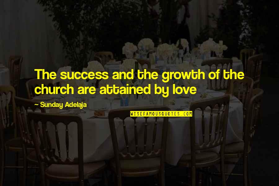 Success And Growth Quotes By Sunday Adelaja: The success and the growth of the church