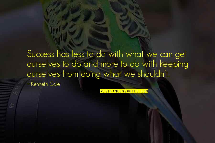 Success And Quotes By Kenneth Cole: Success has less to do with what we Success And Quotes By Kenneth Cole: Success has less to do with what we