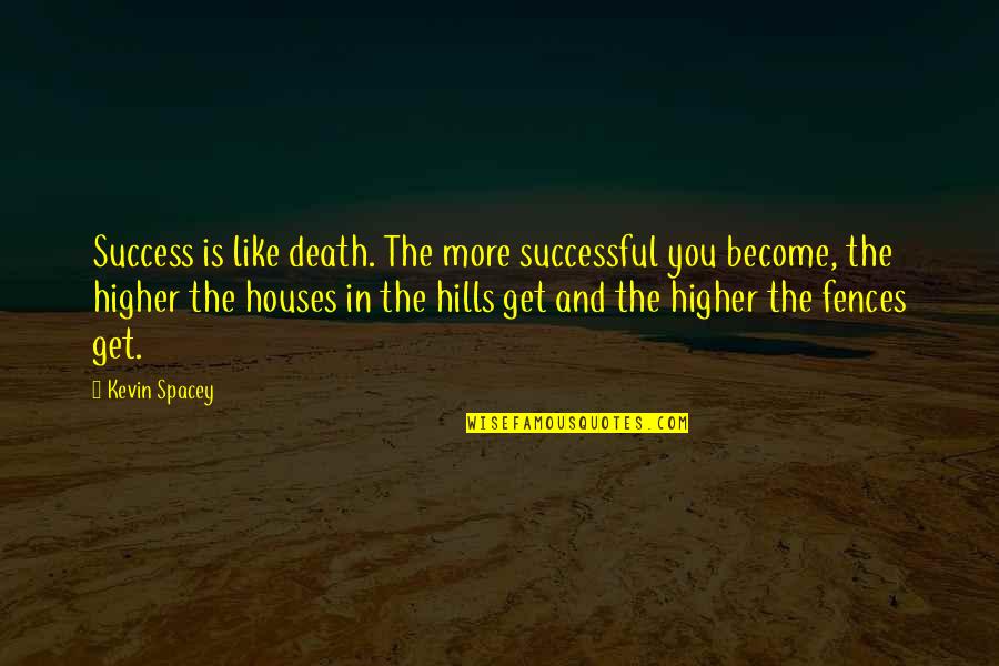 Success And Quotes By Kevin Spacey: Success is like death. The more successful you