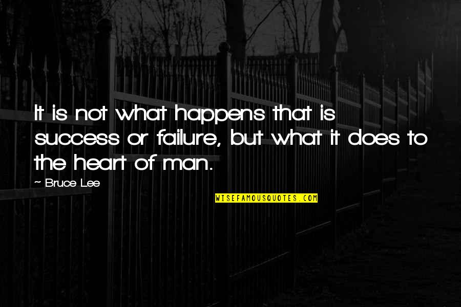 Success Happens Quotes By Bruce Lee: It is not what happens that is success Success Happens Quotes By Bruce Lee: It is not what happens that is success