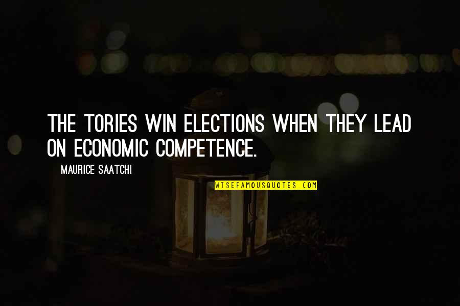 Success Hungry Quotes By Maurice Saatchi: The Tories win elections when they lead on