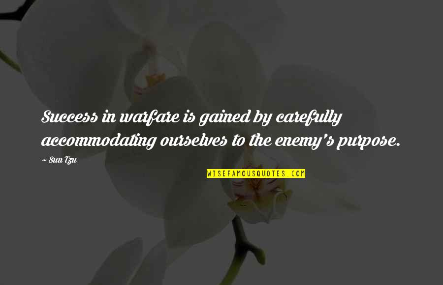 Success In Business Quotes By Sun Tzu: Success in warfare is gained by carefully accommodating