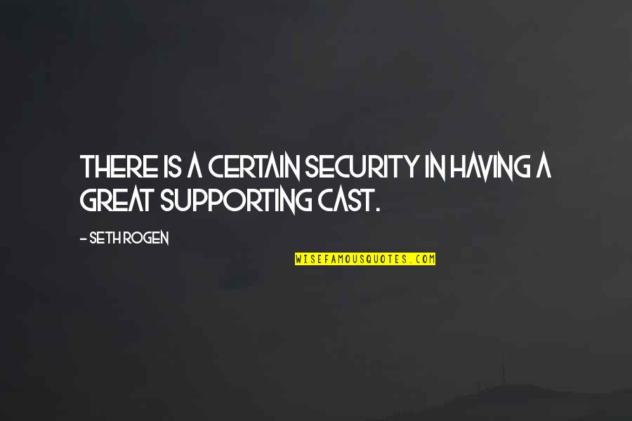Success In Hollywood Quotes By Seth Rogen: There is a certain security in having a