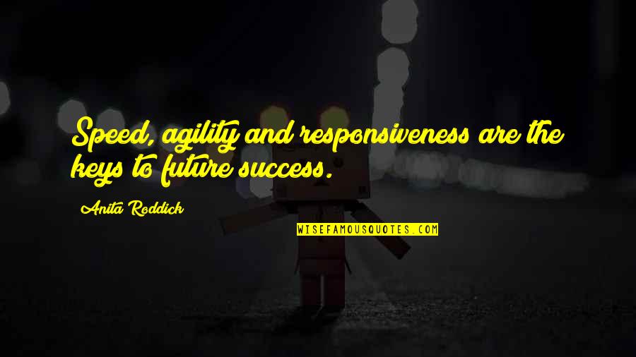 Success In The Future Quotes By Anita Roddick: Speed, agility and responsiveness are the keys to