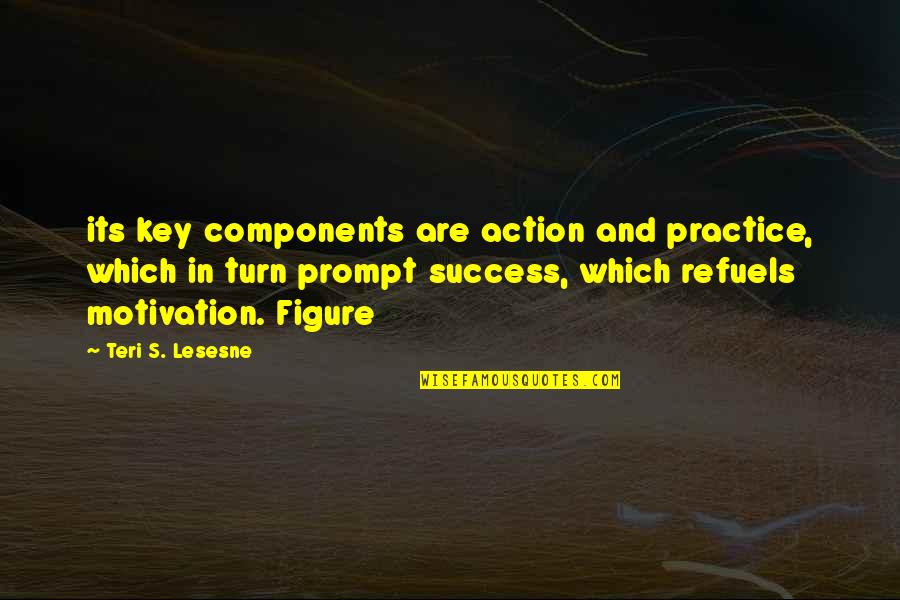 Success Is My Motivation Quotes By Teri S. Lesesne: its key components are action and practice, which