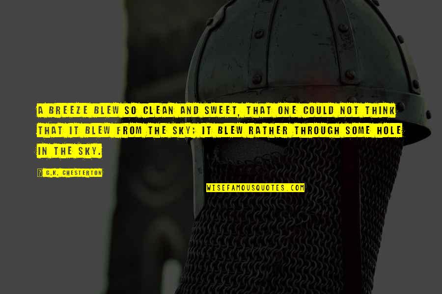 Success Is Not An Accident Quote Quotes By G.K. Chesterton: A breeze blew so clean and sweet, that Success Is Not An Accident Quote Quotes By G.K. Chesterton: A breeze blew so clean and sweet, that