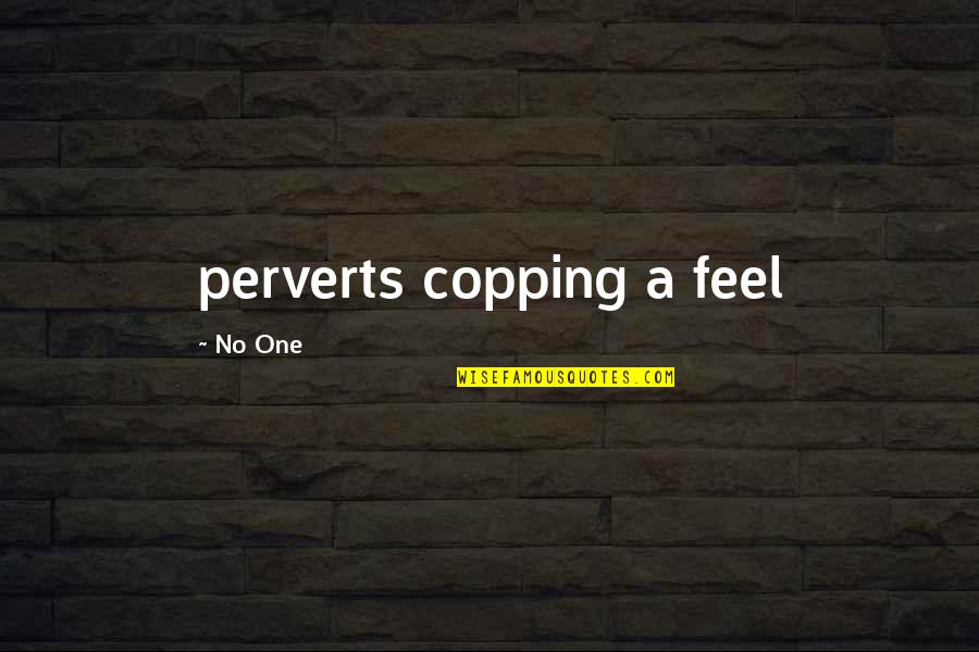 Success Is Not The Key To Happiness Quotes By No One: perverts copping a feel