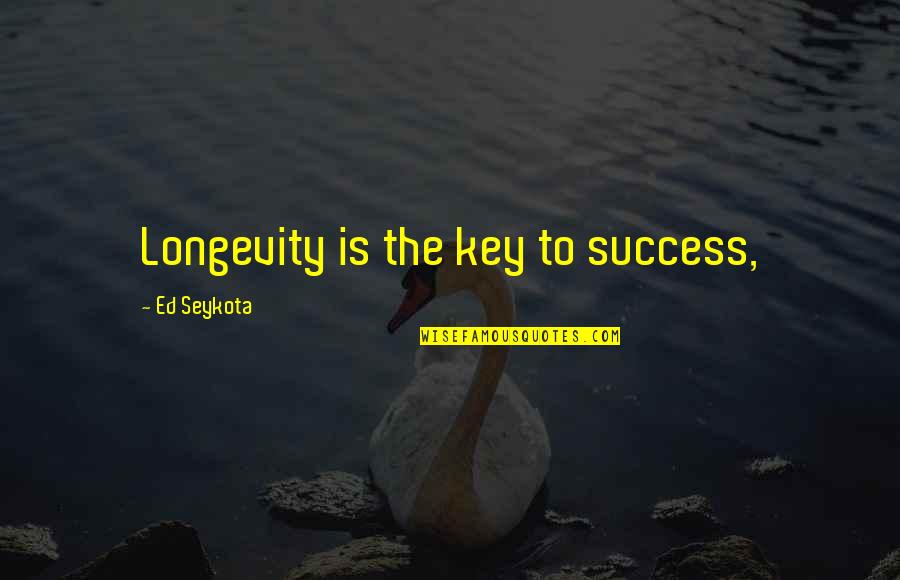 Success Is The Key Quotes By Ed Seykota: Longevity is the key to success,