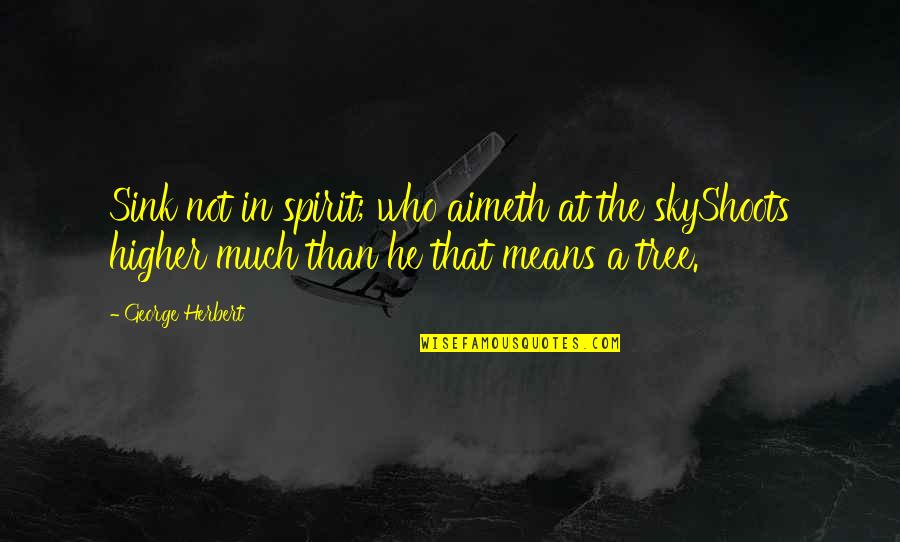 Success Means Quotes By George Herbert: Sink not in spirit; who aimeth at the Success Means Quotes By George Herbert: Sink not in spirit; who aimeth at the