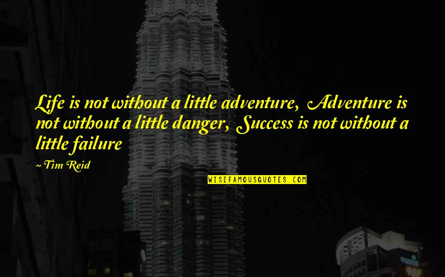 Success Not Failure Quotes By Tim Reid: Life is not without a little adventure, Adventure