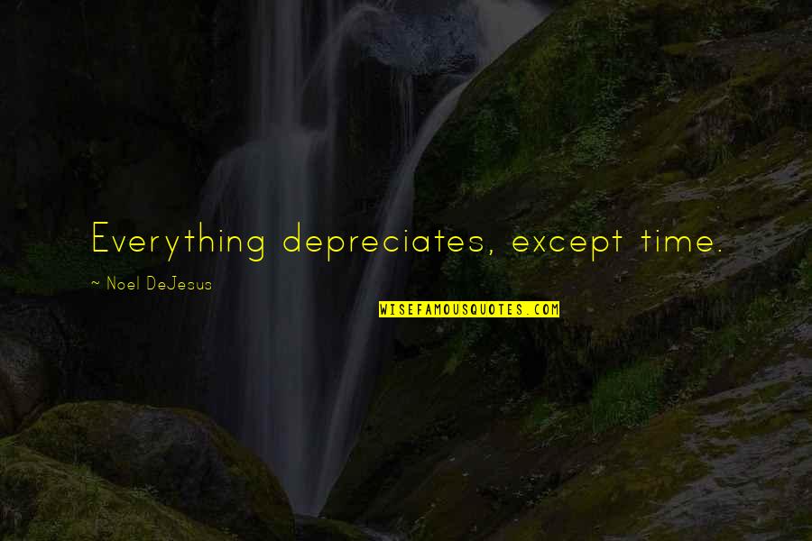 Success Over Time Quotes By Noel DeJesus: Everything depreciates, except time.