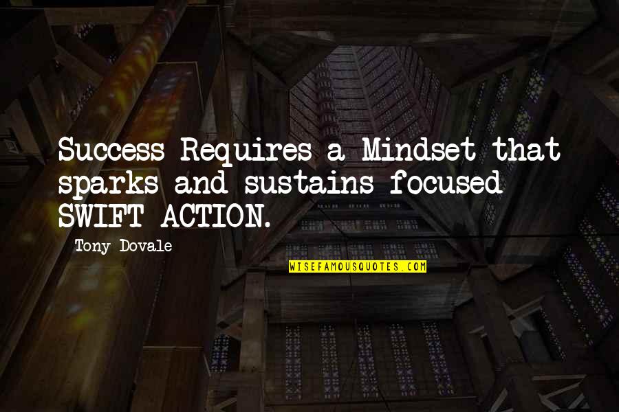 Success Requires Quotes By Tony Dovale: Success Requires a Mindset that sparks and sustains