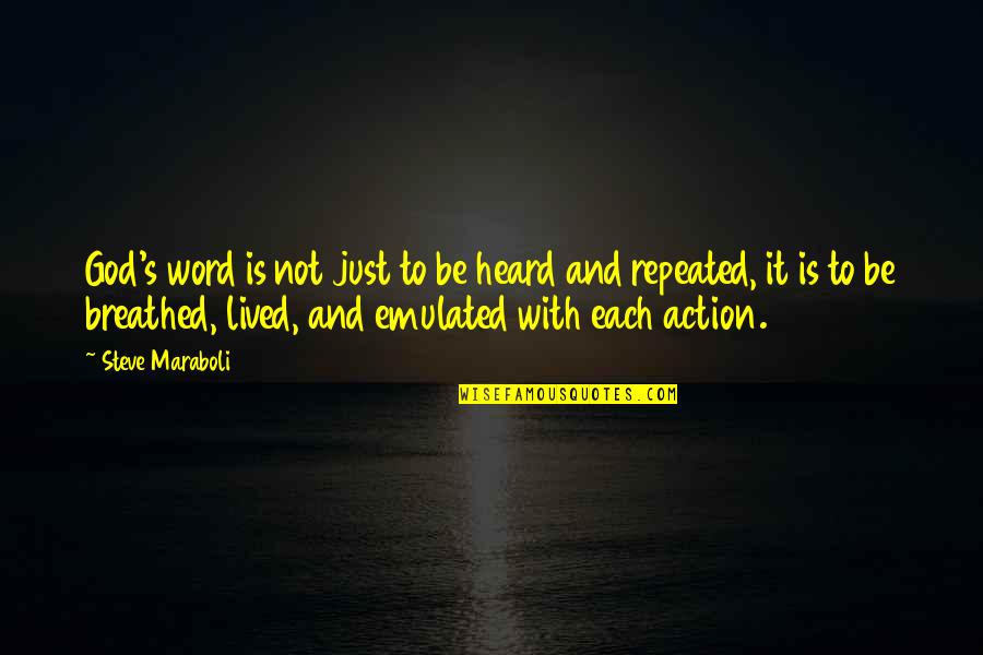 Success With God Quotes By Steve Maraboli: God's word is not just to be heard Success With God Quotes By Steve Maraboli: God's word is not just to be heard