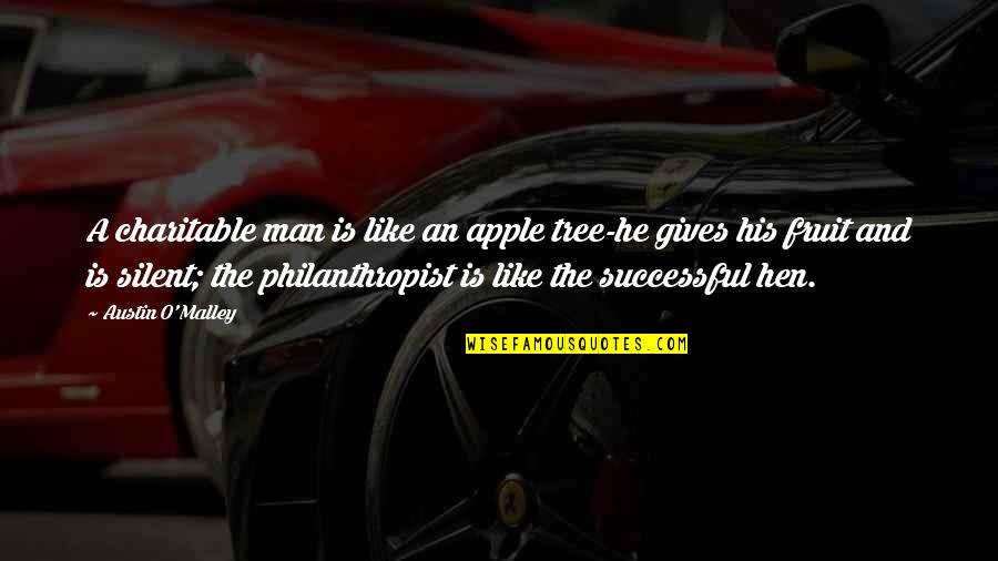 Successful Man Quotes By Austin O'Malley: A charitable man is like an apple tree-he