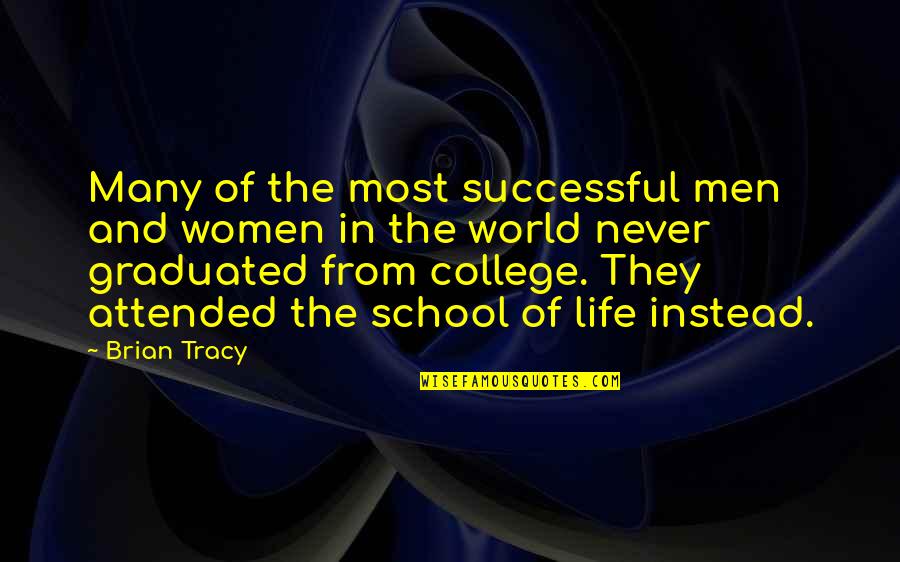 Successful Men Quotes By Brian Tracy: Many of the most successful men and women