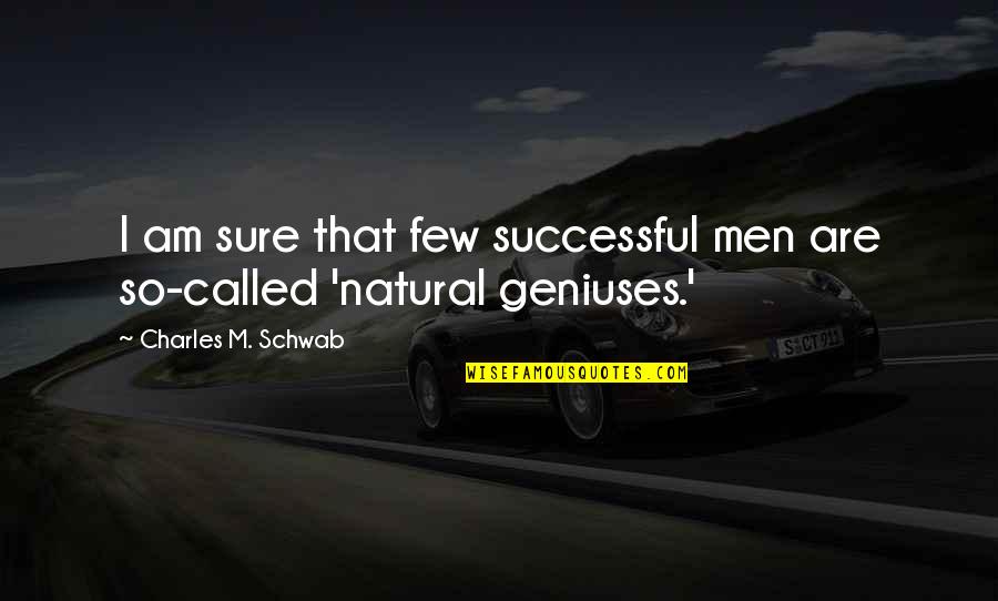 Successful Men Quotes By Charles M. Schwab: I am sure that few successful men are