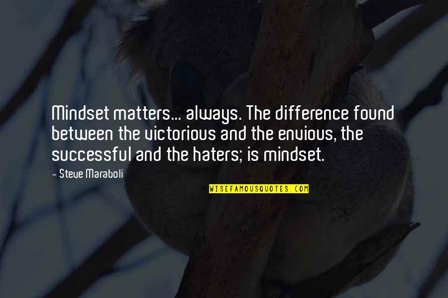 Successful Mindset Quotes By Steve Maraboli: Mindset matters... always. The difference found between the