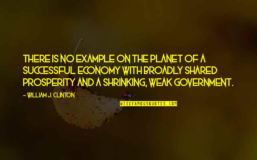Successful Quotes By William J. Clinton: There is no example on the planet of