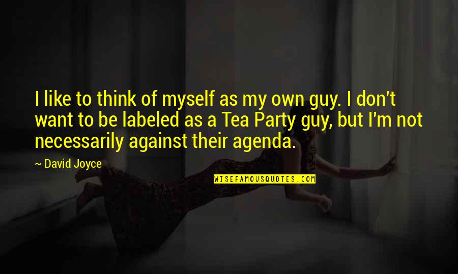 Such A Lovely Place Quotes By David Joyce: I like to think of myself as my Such A Lovely Place Quotes By David Joyce: I like to think of myself as my