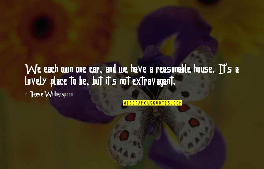 Such A Lovely Place Quotes By Reese Witherspoon: We each own one car, and we have