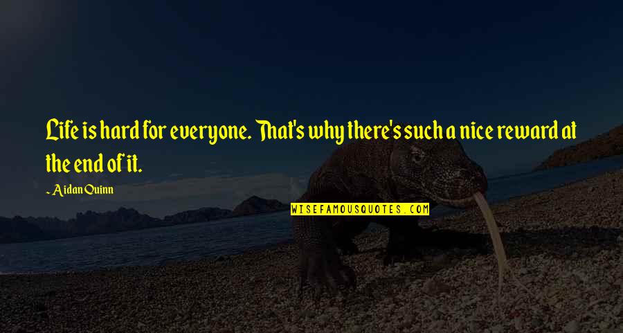 Such Is Life Quotes By Aidan Quinn: Life is hard for everyone. That's why there's
