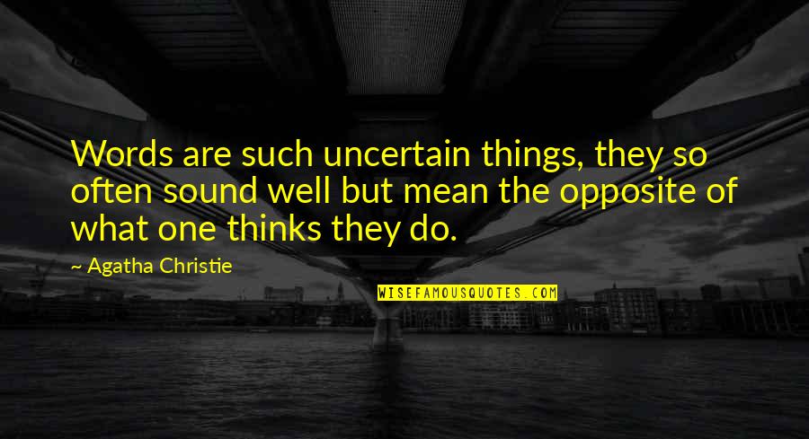 Such Things Quotes By Agatha Christie: Words are such uncertain things, they so often