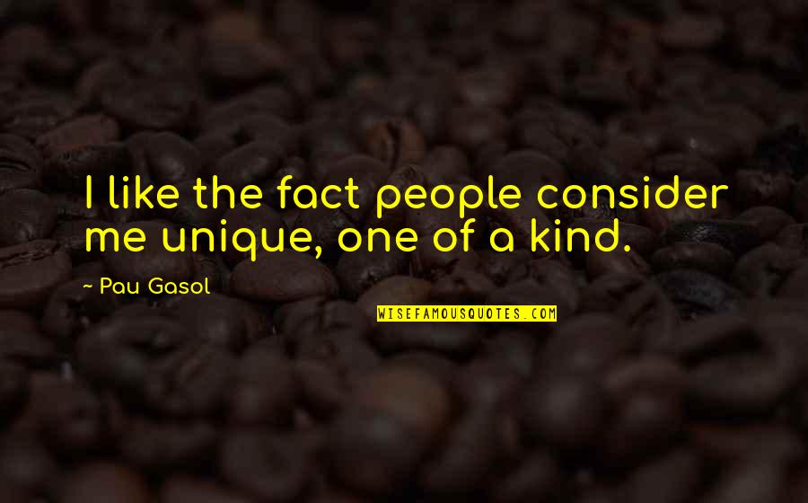 Sucias John Quotes By Pau Gasol: I like the fact people consider me unique,