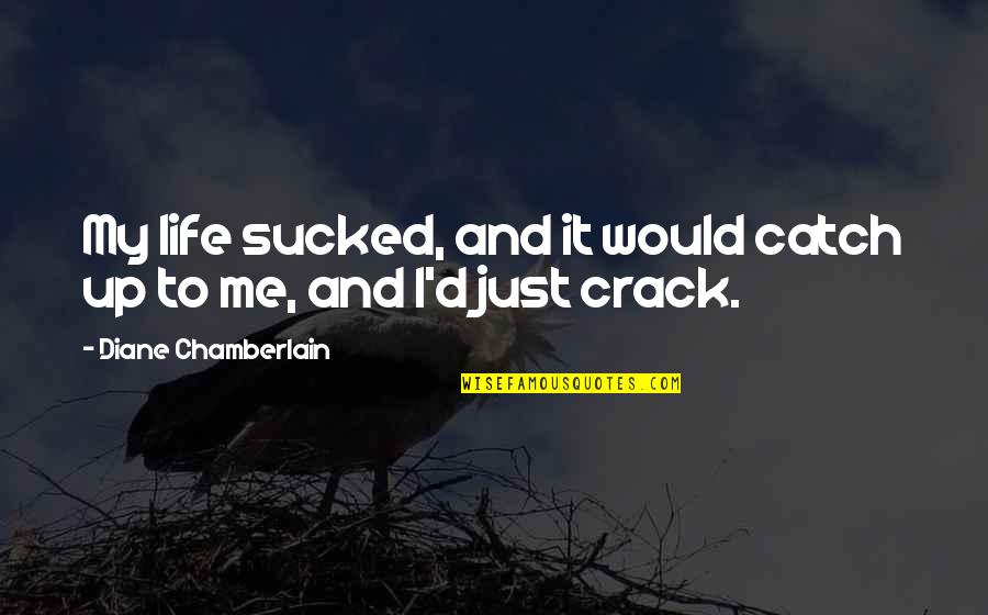 Sucked Quotes By Diane Chamberlain: My life sucked, and it would catch up