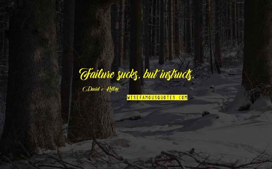 Sucks Quotes By David Kelley: Failure sucks, but instructs. Sucks Quotes By David Kelley: Failure sucks, but instructs.