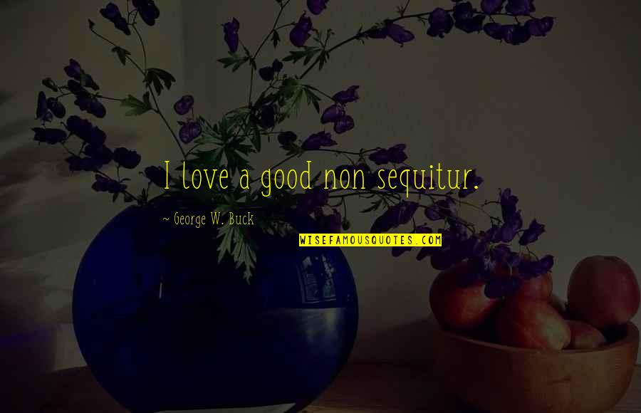 Sudamericana Seguros Quotes By George W. Buck: I love a good non sequitur. Sudamericana Seguros Quotes By George W. Buck: I love a good non sequitur.
