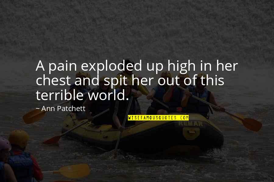 Sudantha Toothpaste Quotes By Ann Patchett: A pain exploded up high in her chest