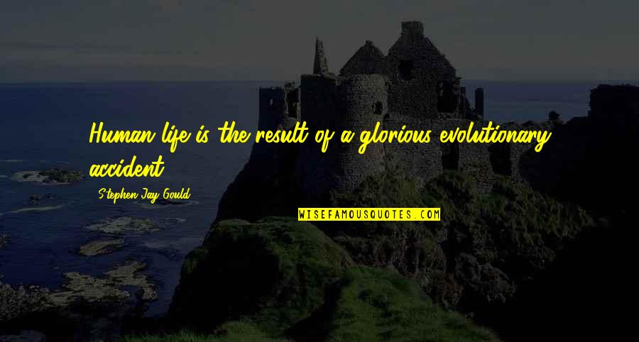 Sudden Rain Quotes By Stephen Jay Gould: Human life is the result of a glorious Sudden Rain Quotes By Stephen Jay Gould: Human life is the result of a glorious