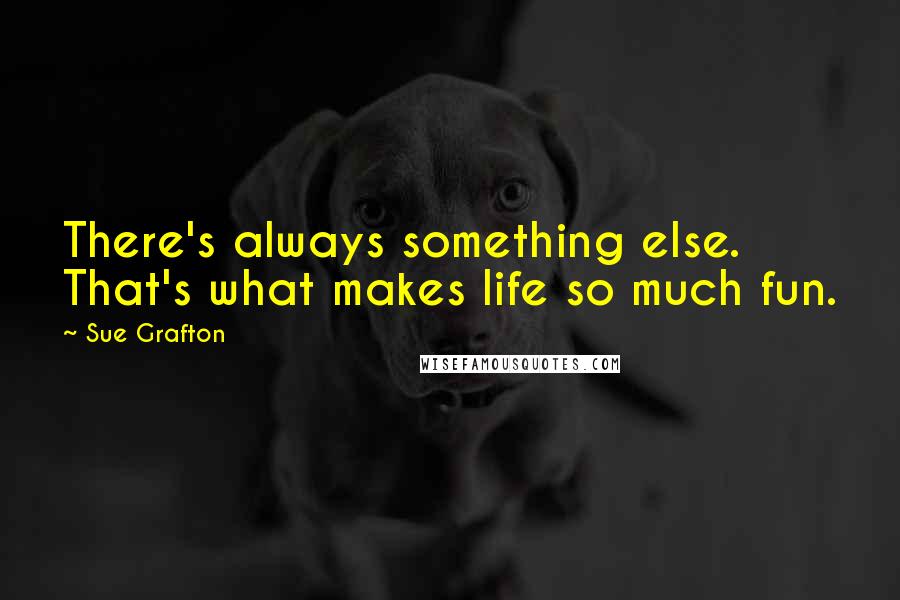 Sue Grafton quotes: There's always something else. That's what makes life so much fun.