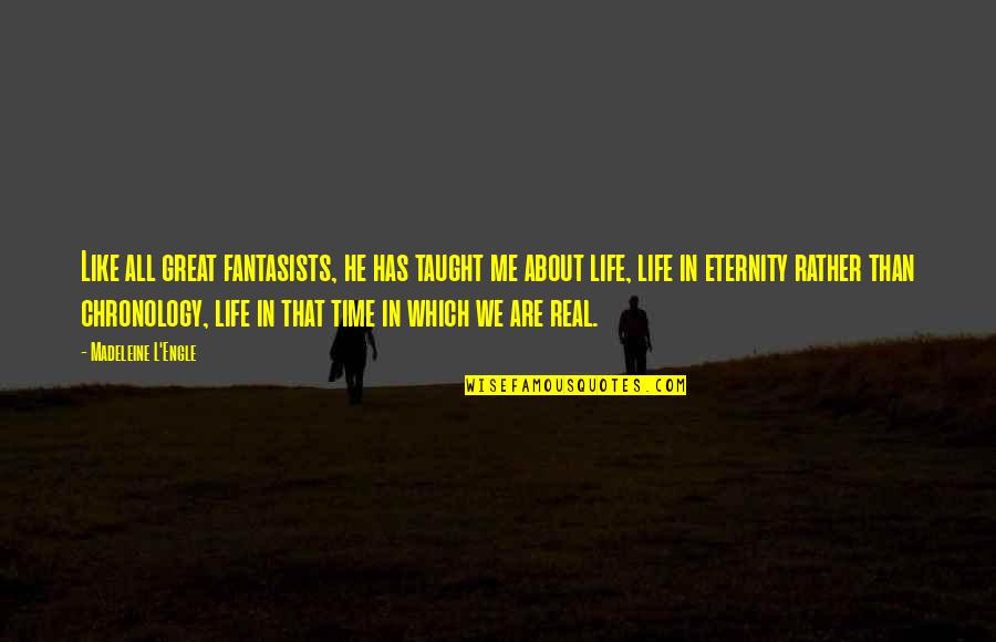 Suelter Quotes By Madeleine L'Engle: Like all great fantasists, he has taught me Suelter Quotes By Madeleine L'Engle: Like all great fantasists, he has taught me