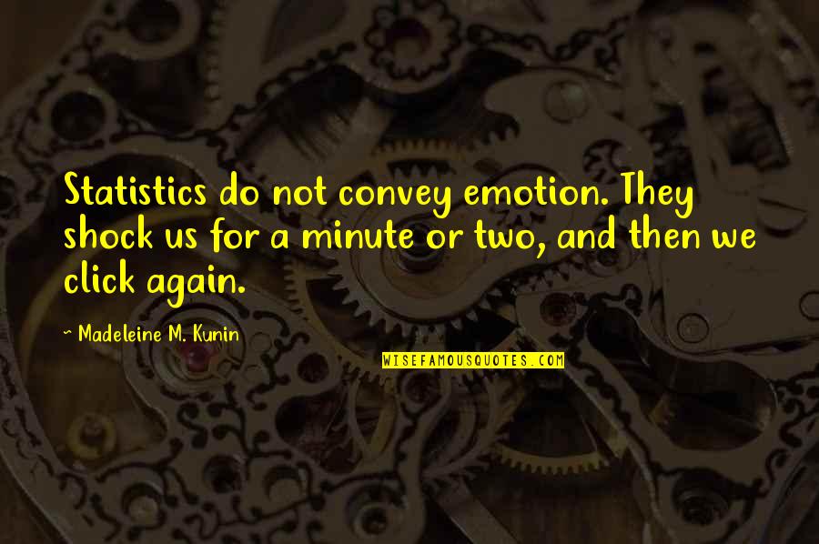 Suemick15 Quotes By Madeleine M. Kunin: Statistics do not convey emotion. They shock us Suemick15 Quotes By Madeleine M. Kunin: Statistics do not convey emotion. They shock us