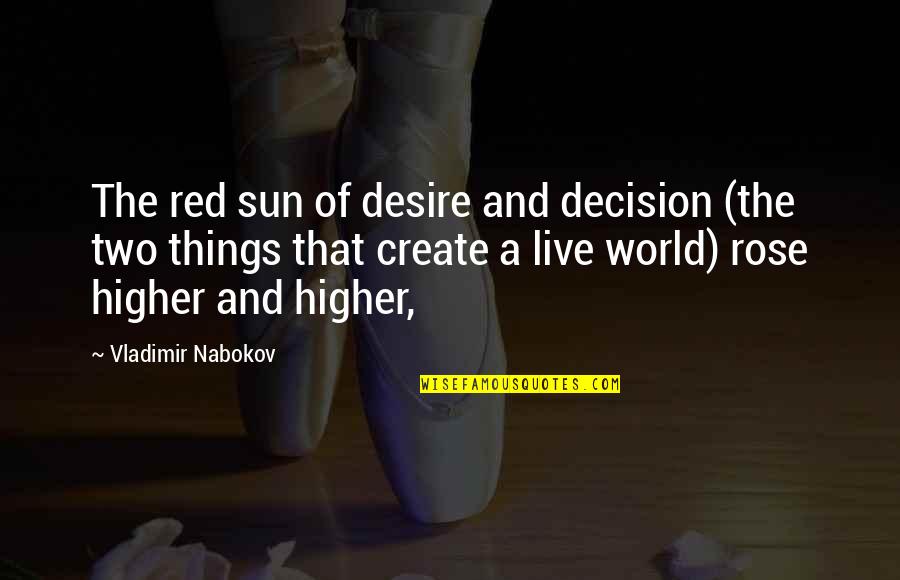 Suet Recipes Quotes By Vladimir Nabokov: The red sun of desire and decision (the