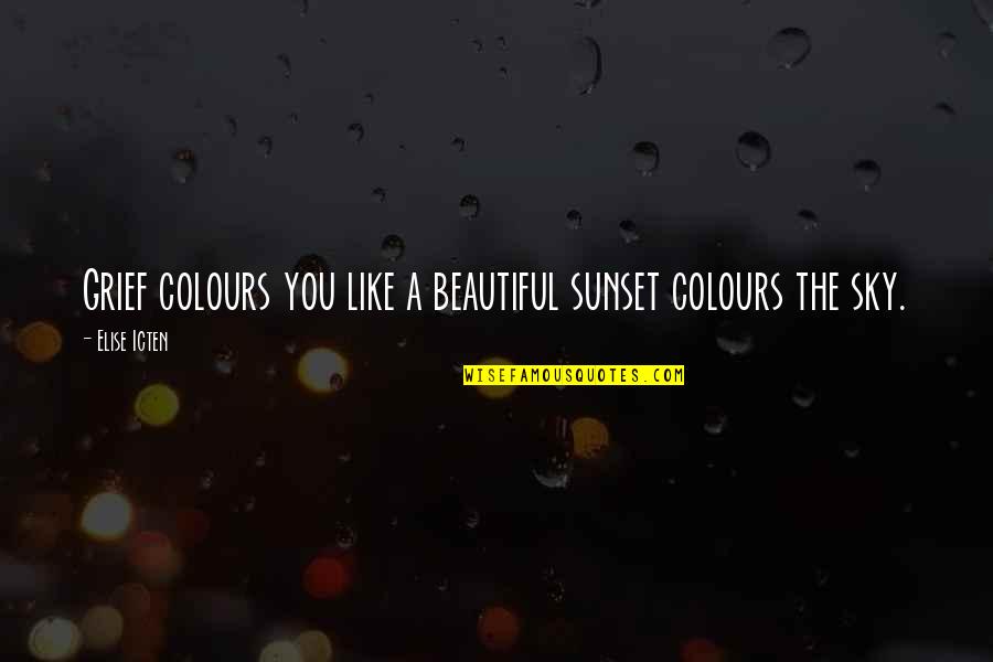 Suffering And Grief Quotes By Elise Icten: Grief colours you like a beautiful sunset colours