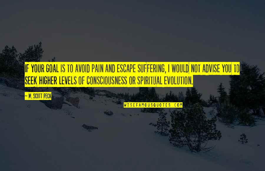 Suffering And Pain Quotes By M. Scott Peck: If your goal is to avoid pain and Suffering And Pain Quotes By M. Scott Peck: If your goal is to avoid pain and