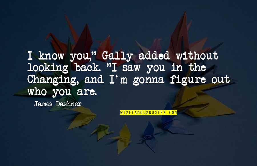 Suffering And Salvation Quotes By James Dashner: I know you," Gally added without looking back.
